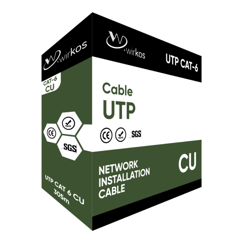 Wirkos LAN CABLE UTP Cat-6 4Pair/0.55 Cu